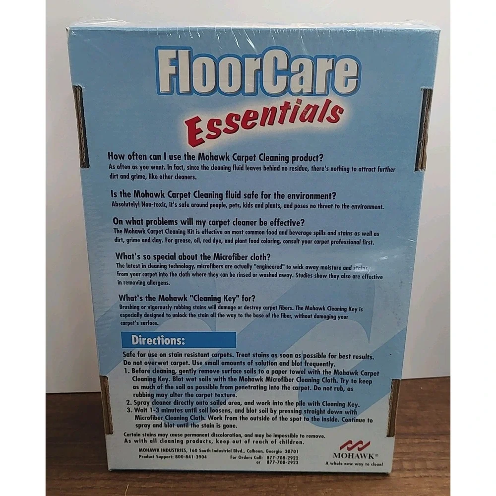 Mohawk Floorcare Essentials Kit Spot Cleaner, Cleaning Key & Microfiber Cloth D1